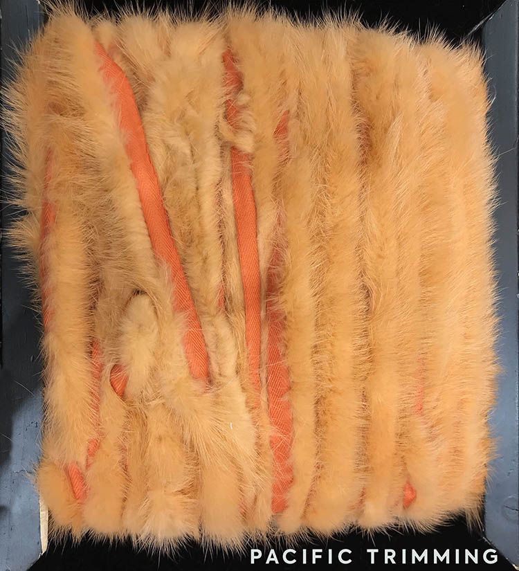 1 Inch Soft Mink Fur Trim Orange