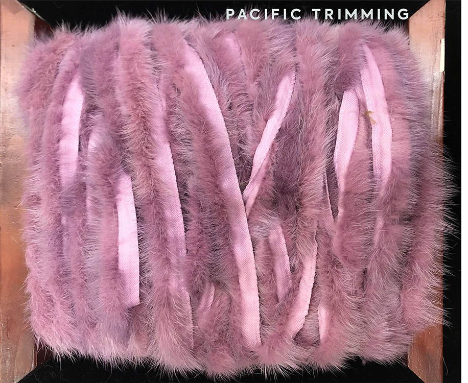 1 Inch Soft Mink Fur Trim Lilac