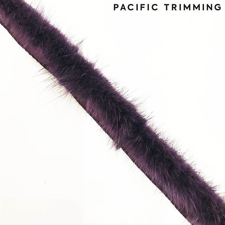 1 Inch Soft Mink Fur Trim Purple