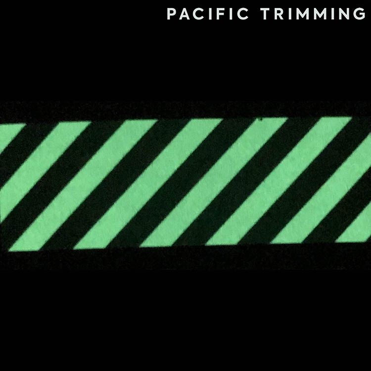 1 3/16 Inch Stripe Patterned Glow in the Dark Elastic