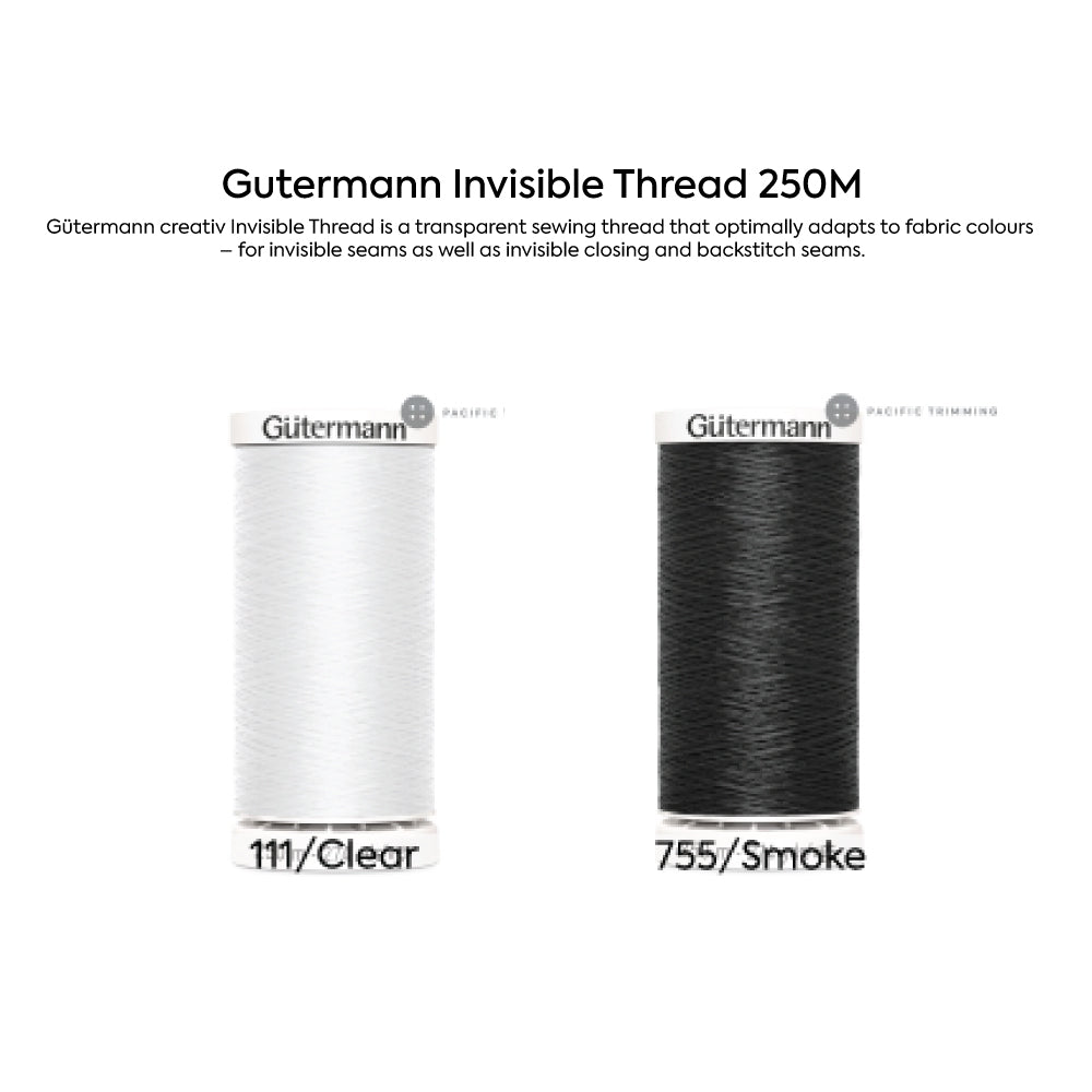 Gutermann Invisible Thread 250M Multiple Colors