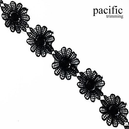 1 Inch Polyester Lace Trim Black