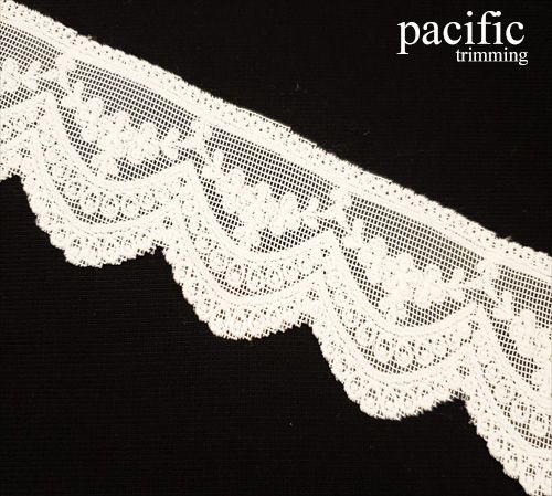 2.5 Inch White Polyester Lace Trim