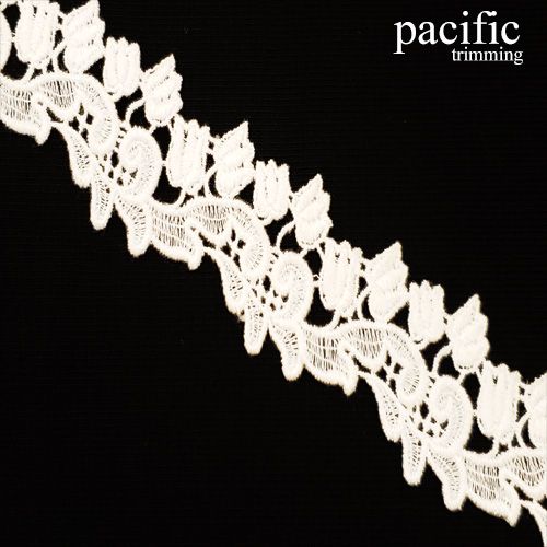 1.75 Inch White Polyester Lace Trim