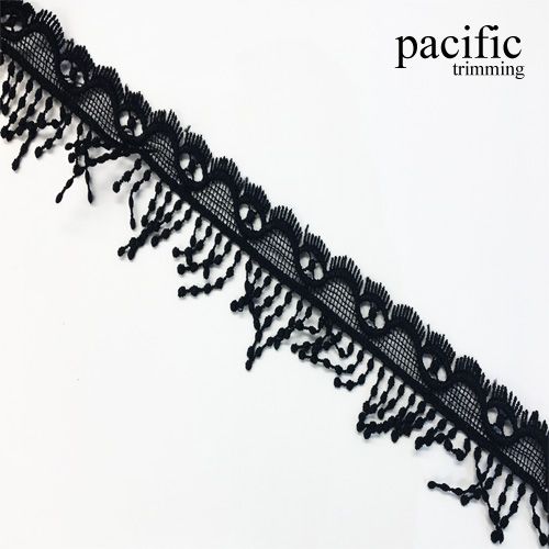 1.63 Inch Polyester Lace Trim Black