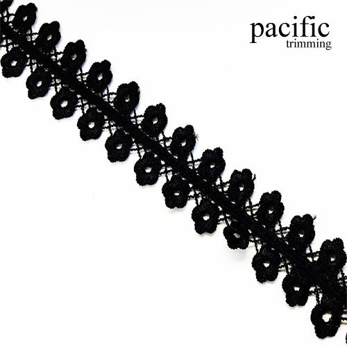 1 Inch Polyester Lace Trim Black