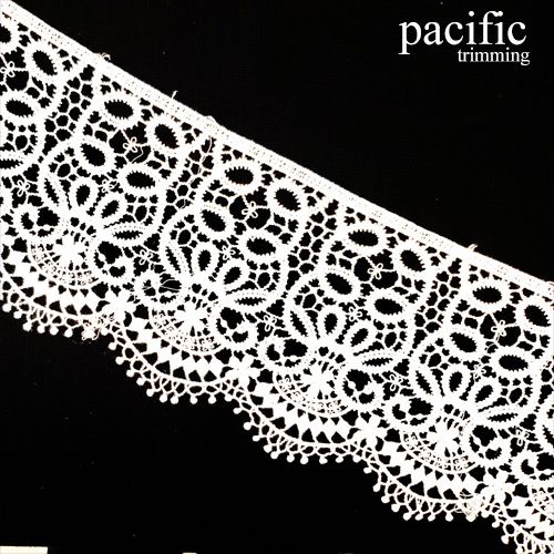 4.5 Inch White Polyester Lace Trim