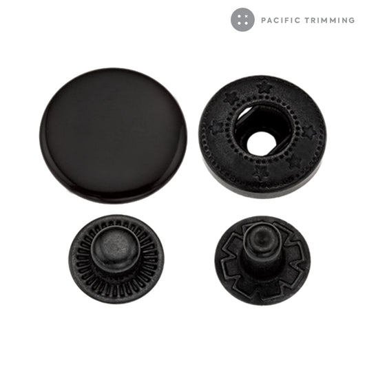 Premium Quality Standard Spring Snap Fastener Matte Black - Pacific Trimming