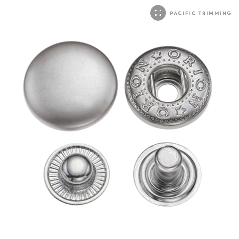 Premium Quality Standard Spring Snap Fastener Matte Silver - Pacific Trimming