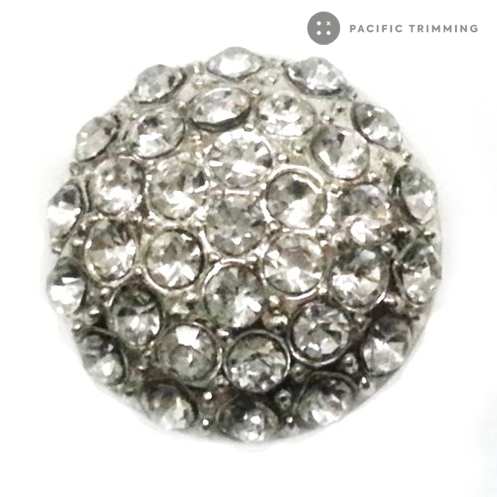 Round Dome Shape Rhinestone Button 120227RS