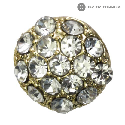 Round Dome Shape Rhinestone Button 120227RS