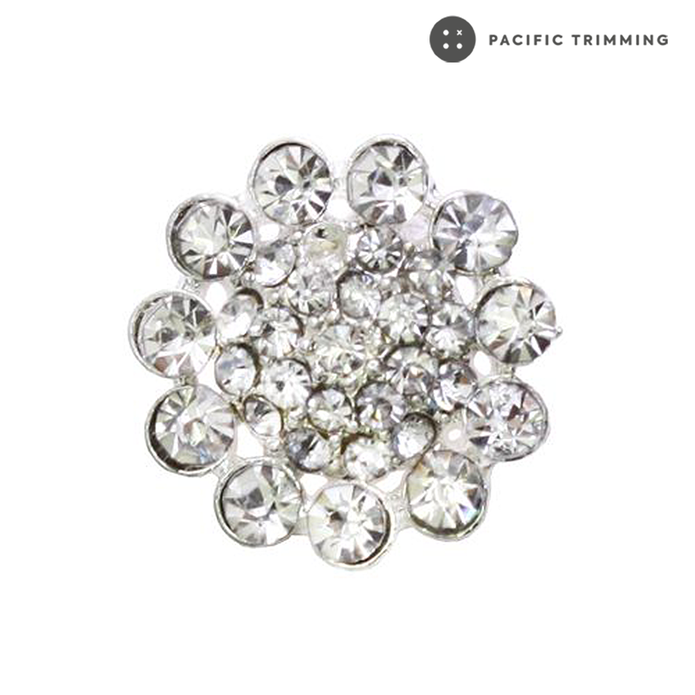 Dome Shape Rhinestone Button 120242RS